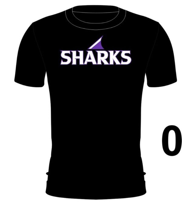 sharks black t shirt