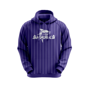 sharks full sublimation striped hoodie