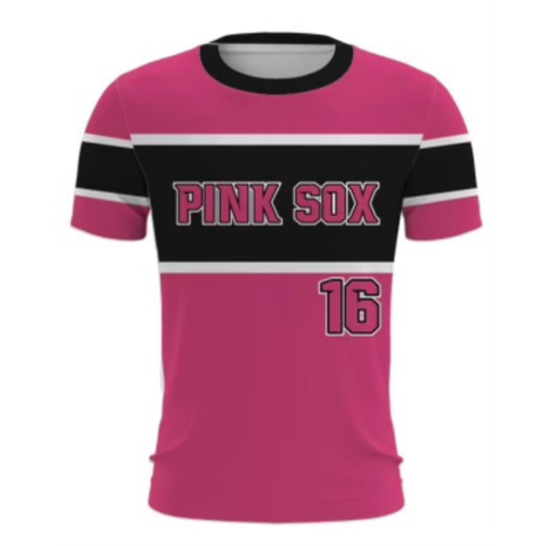 pink sox crew neck