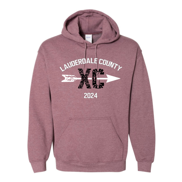 lchs cross country heather maroon hoodie