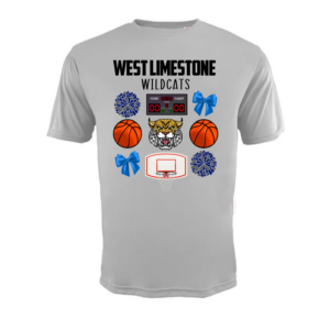 wildcats basketball gravel t shirt (pawprint)