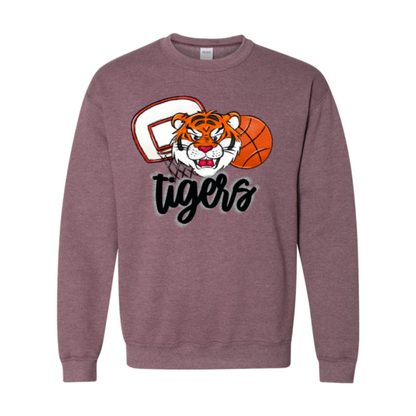 retro tigers sport gray sweatshirt