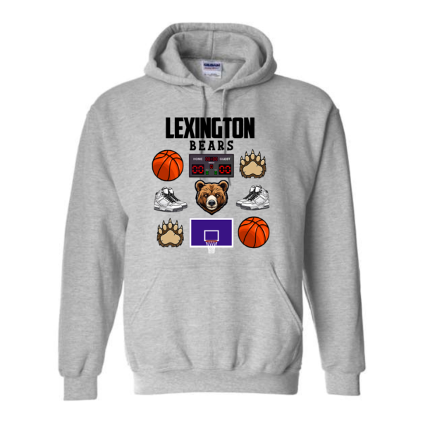 wildcats basketball ash grey hoodie (bows)