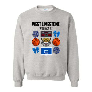 wildcats basketball ash grey hoodie (bows)