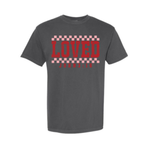 checker heart on sport grey