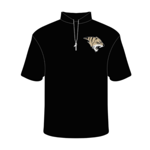 gold, black, and white coach's jacket